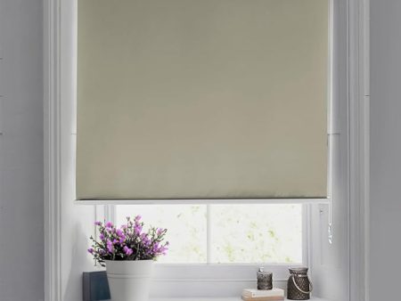 Blackout Roller Blinds - Waterproof, 90% Room Darkening, Corded Roll-Up Curtains for Home & Office - Taupe Online Hot Sale