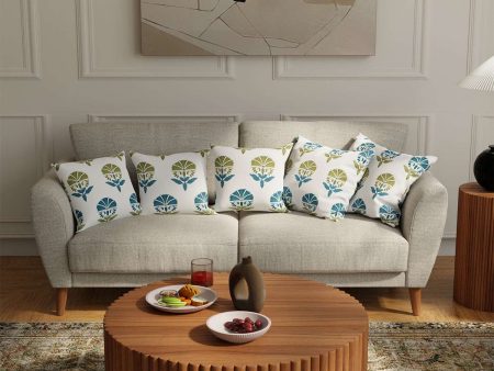 Cotton Cushion Covers, Throw pillow for couch - Owl Orchid - Blue Online now