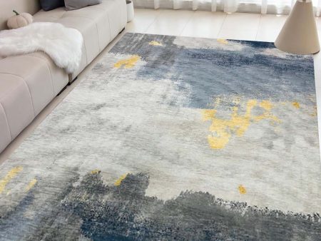 Digital Printed Premium Chenille Floor Carpet Mat, Super Soft Rug with Anti-Skid Backing, Modern Distressed Design - ACR005 Cheap