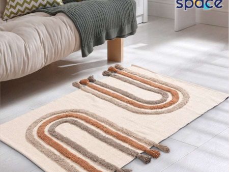 3D Tufted Boho Door Mat with tassels - Tufrugs_001 Hot on Sale