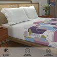 Divine 100% Cotton Double Bedsheet with 2 Pillow Covers - Binary Mauve For Sale