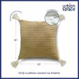 Waffle Cotton Cushion Cover, for Sofa, Bedroom, Living Room - Set of 2 - Waffle Khaki on Sale