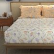 Divine - 100%  Cotton Double Bedsheet with 2 Pillow Covers - Autumn Peach Fashion