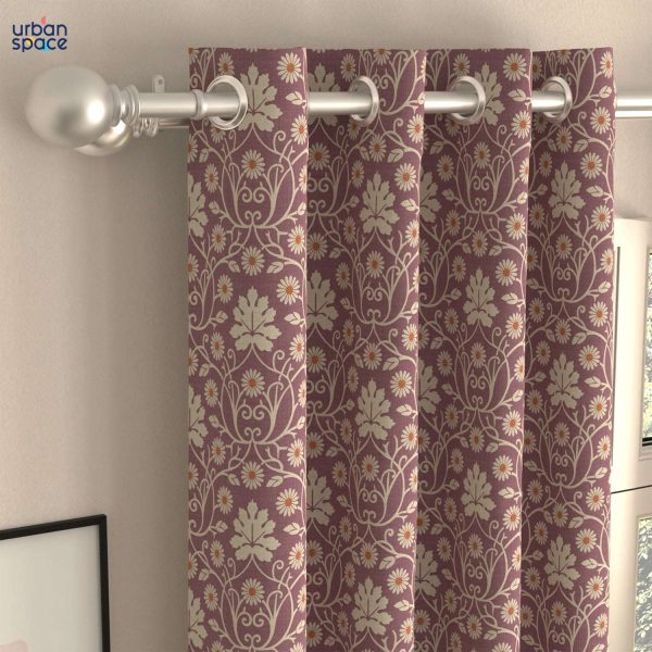 Blackout Curtains, Digital Printed Curtains, Pack of 2 Curtains - Mystic wine Hot on Sale