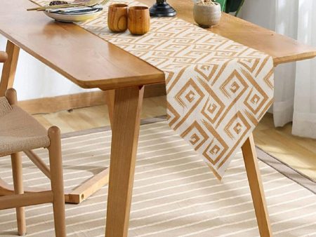 100% Cotton Table runner For 4 or 6 seater Dining   Centre Table -  Beige Online Hot Sale