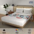 Divine 100% Cotton Double Bedsheet with 2 Pillow Covers - Binary Sky Blue Sale