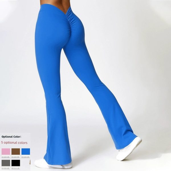 2023 Peach Buttock Lifting Yoga Trumpet pants Fitness Sports Wide Leg Bootcut Trousers High Waist Quick-Drying Yoga Pants Women s Trousers Online Sale