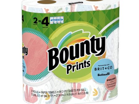 Bounty Paper Towels, Prints - 2 pk Fashion