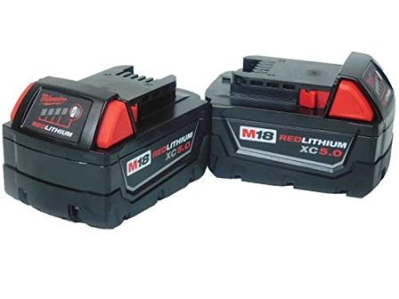 Milwaukee 48-11-1852 M18 REDLITHIUM XC 5 Ah Lithium-Ion Extended Capacity Battery (2-Pack) Online Sale