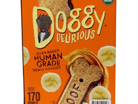 Doggy Delirious Peanut Butter Banana-Licious Flavor Dog Treats, 5 lbs Online