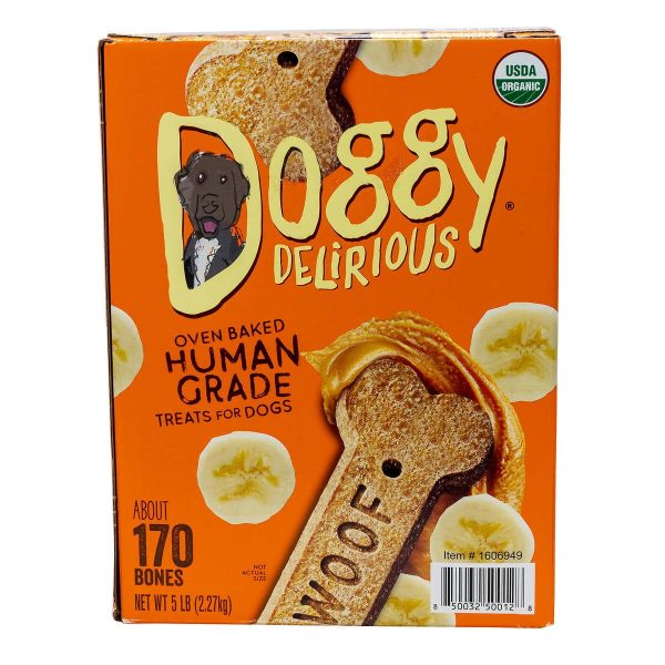 Doggy Delirious Peanut Butter Banana-Licious Flavor Dog Treats, 5 lbs Online