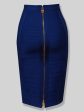 16 Colors XL XXL Sexy Solid Zipper Orange Blue Black Red White Pink Bandage Skirt Women Elastic Bodycon Summer Pencil Skirt 58cm Sale