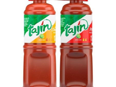 Tajin Fruity Chamoy Sauce 15.38oz and Mild Hot Sauce 15.38oz Bundle (Pack of 2) Online Sale