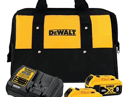 DEWALT 20V MAX Battery Charging Kit, Includes 2 Batteries, 5Ah, Includes Small Storage Bag (DCB205-2CK) Online now