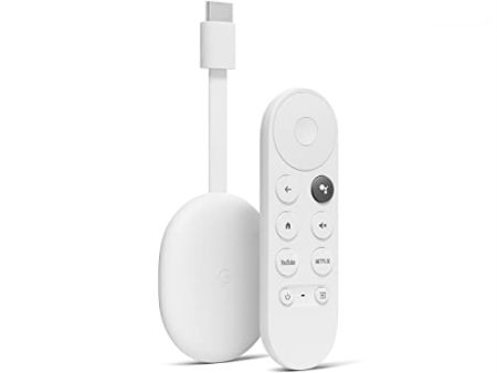 Google Chromecast with Google TV (4K)- Streaming Stick Entertainment with Voice Search - Watch Movies, Shows, and Live TV in 4K HDR - Snow For Cheap