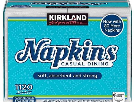 Kirkland Signature Napkin, 1-Ply, 280 Count (Pack of 4) Discount