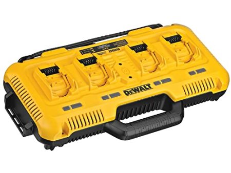 DEWALT 20V MAX* Charger, 4-Port, Rapid Charge (DCB104) , Black Yellow Fashion